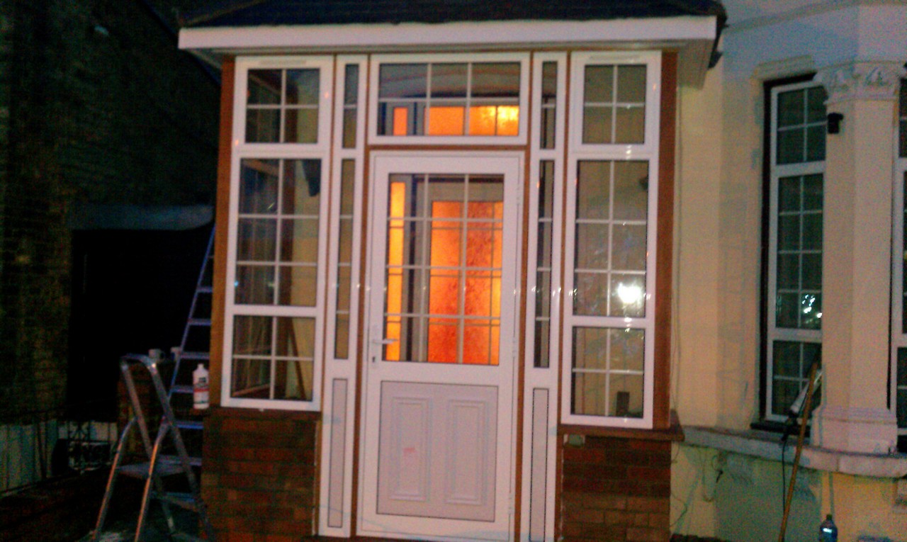 uPVC porch with Georgian bar glazing installed in Aylesbury